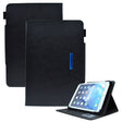 For 7 inch Suede Cross Texture Magnetic Clasp Leather Tablet Case(Black) - 7 inch by PMC TechLife | Online Shopping South Africa | PMC TechLife | Buy Now Pay Later Mobicred