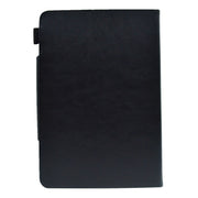 For 7 inch Suede Cross Texture Magnetic Clasp Leather Tablet Case(Black)