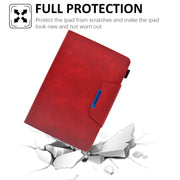 For 7 inch Suede Cross Texture Magnetic Clasp Leather Tablet Case(Red)