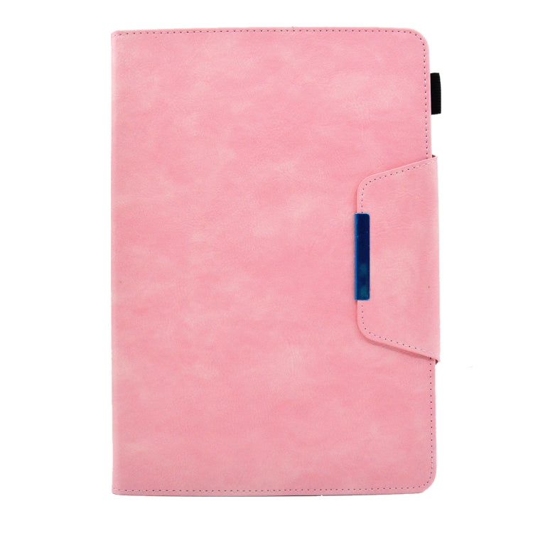 For 8 inch Suede Cross Texture Magnetic Clasp Leather Tablet Case(Pink)