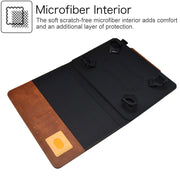 For 8 inch Suede Cross Texture Magnetic Clasp Leather Tablet Case(Brown)