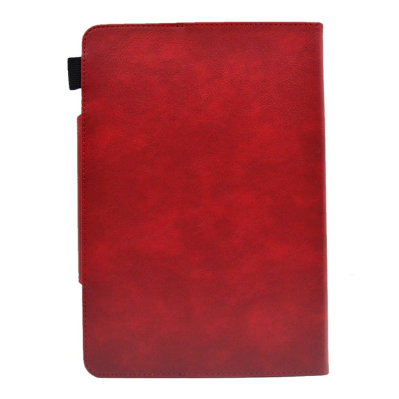 For 8 inch Suede Cross Texture Magnetic Clasp Leather Tablet Case(Red)