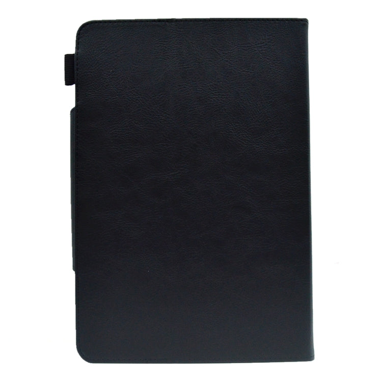 For 10 inch Suede Cross Texture Magnetic Clasp Leather Tablet Case(Black)