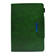 For 10 inch Suede Cross Texture Magnetic Clasp Leather Tablet Case(Green)