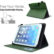 For 10 inch Suede Cross Texture Magnetic Clasp Leather Tablet Case(Green)
