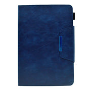 For 10 inch Suede Cross Texture Magnetic Clasp Leather Tablet Case(Blue)