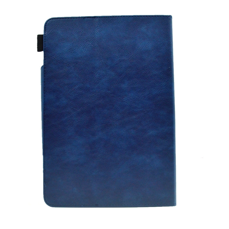For 10 inch Suede Cross Texture Magnetic Clasp Leather Tablet Case(Blue)