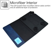For 10 inch Suede Cross Texture Magnetic Clasp Leather Tablet Case(Blue)