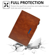For 10 inch Suede Cross Texture Magnetic Clasp Leather Tablet Case(Brown)