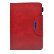 For 10 inch Suede Cross Texture Magnetic Clasp Leather Tablet Case(Red)