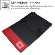 For 10 inch Suede Cross Texture Magnetic Clasp Leather Tablet Case(Red)