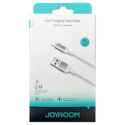 JOYROOM S-UL012A10 Extraordinary Series 2.4A USB-A to 8 Pin Fast Charging Data Cable, Cable Length:1.2m(White)