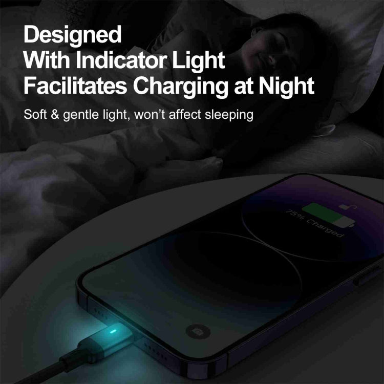 JOYROOM S-UL012A10 Extraordinary Series 2.4A USB-A to 8 Pin Fast Charging Data Cable, Cable Length:1.2m(White)