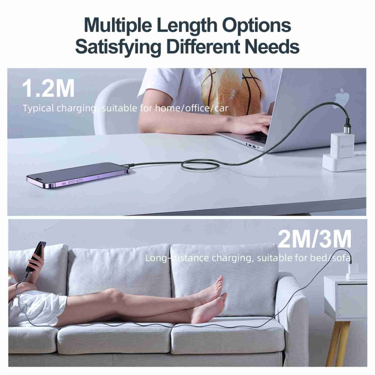 JOYROOM S-UL012A10 Extraordinary Series 2.4A USB-A to 8 Pin Fast Charging Data Cable, Cable Length:1.2m(White)