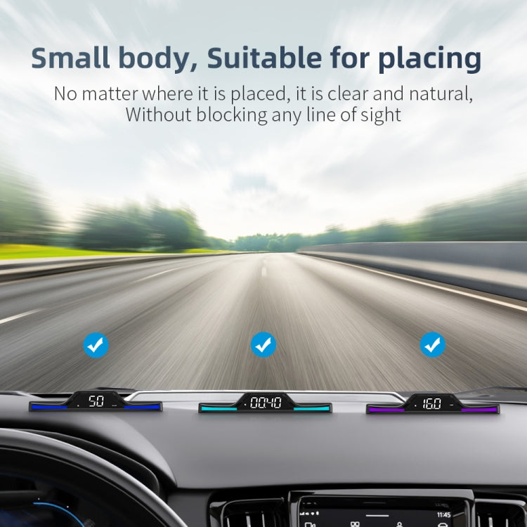 G15 Car HD GPS Head-Up Display with Color Changing Ambient Light