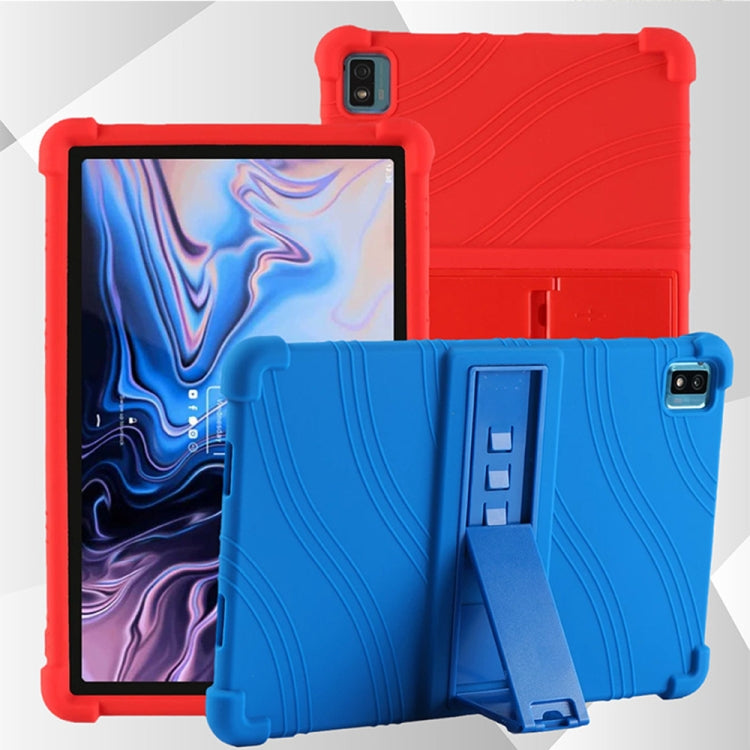 For TCL 10 Tab Max 10.36 inch Silicone Tablet Protective Case with Invisible Bracket(Black)