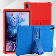 For TCL 10 Tab Max 10.36 inch Silicone Tablet Protective Case with Invisible Bracket(Black)