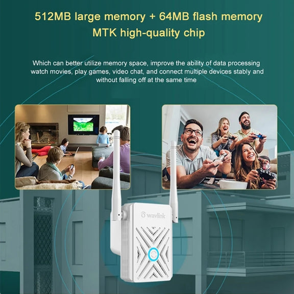 Wavlink WN578W2 300Mbps 2.4GHz WiFi Extender Repeater Home Wireless Signal Amplifier(US Plug)