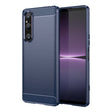 For Sony Xperia 1 V Brushed Texture Carbon Fiber TPU Phone Case(Blue) - Sony Cases by PMC TechLife | Online Shopping South Africa | PMC TechLife | Buy Now Pay Later Mobicred