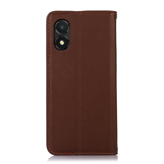 For Honor X5 KHAZNEH Nappa Top Layer Cowhide Leather Phone Case(Brown)