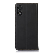 For Honor X5 KHAZNEH Nappa Top Layer Cowhide Leather Phone Case(Black)