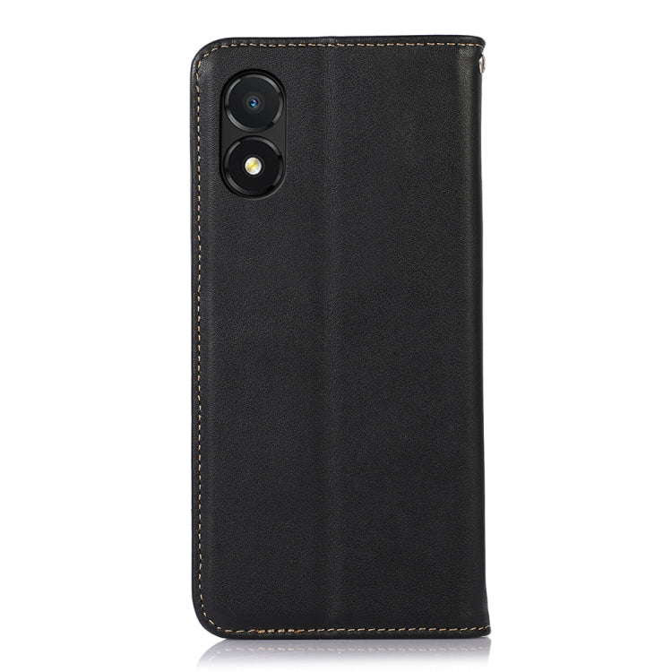 For Honor X5 KHAZNEH Nappa Top Layer Cowhide Leather Phone Case(Black)