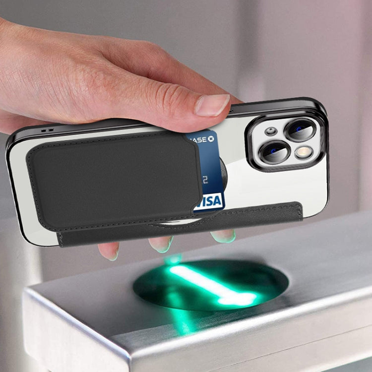 For iPhone 14 MagSafe Magnetic RFID Anti-theft Leather Phone Case(Black)