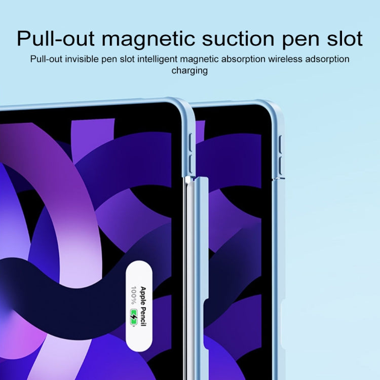 For Huawei MatePad 10.8 Detachable Rotating Leather Tablet Case(Blue)