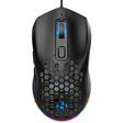 HXSJ X300 7200DPI RGB Backlight Interchangeable Back Cover Hole Gaming Wired Mouse(Black) - Wired Mice by HXSJ | Online Shopping South Africa | PMC TechLife | Buy Now Pay Later Mobicred