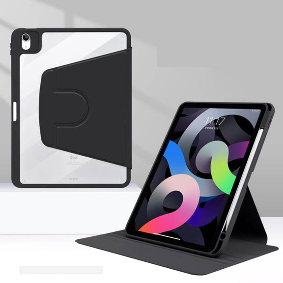 Acrylic Rotating Leather Tablet Case For iPad Air 11 2024 / iPad Pro 11 2022 / 2021 / 2020 / 2018(Black)