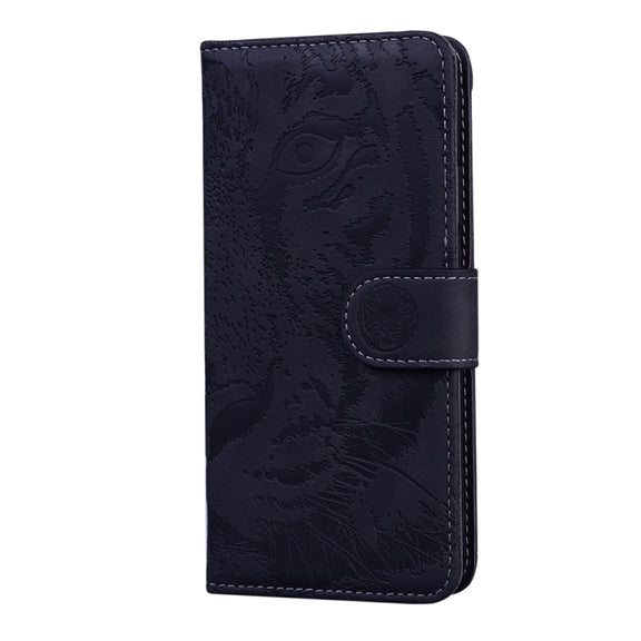 For Honor X9a Tiger Embossing Pattern Leather Phone Case(Black)