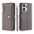 For Honor X7A Sheep Texture Cross-body Zipper Wallet Leather Phone Case(Grey) - Honor Cases by PMC TechLife | Online Shopping South Africa | PMC TechLife | Buy Now Pay Later Mobicred