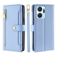 For Honor X7A Sheep Texture Cross-body Zipper Wallet Leather Phone Case(Blue) - Honor Cases by PMC TechLife | Online Shopping South Africa | PMC TechLife | Buy Now Pay Later Mobicred