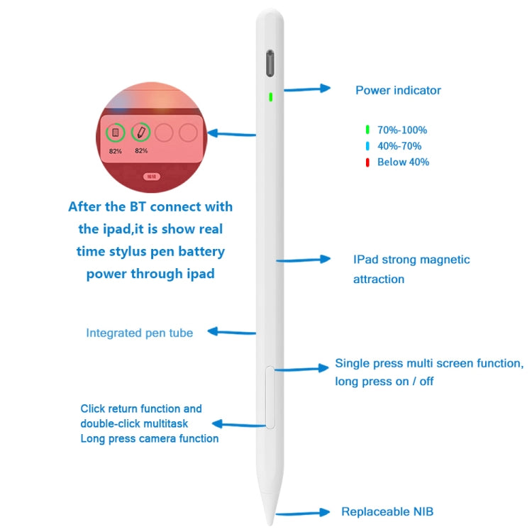 JD56 For iPad 2018- Tablet Bluetooth Active Capacitive Pen