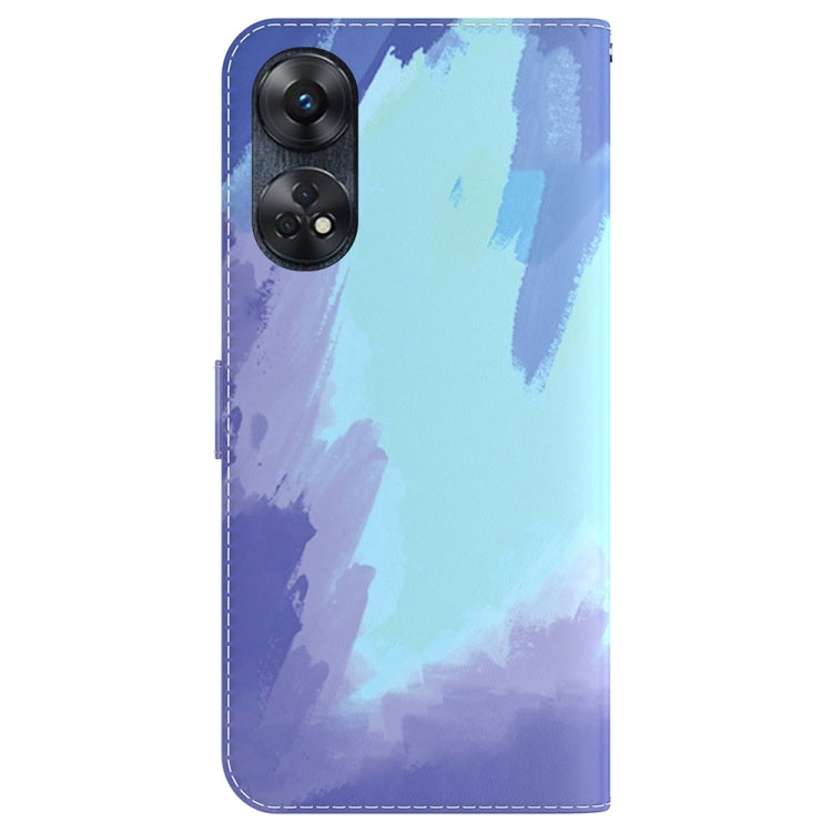 For OPPO Reno8 T 4G Watercolor Pattern Flip Leather Phone Case(Winter Snow)