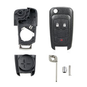For Opel Car Keys Replacement Car Key Case with Foldable Key Blade(3 Buttons)