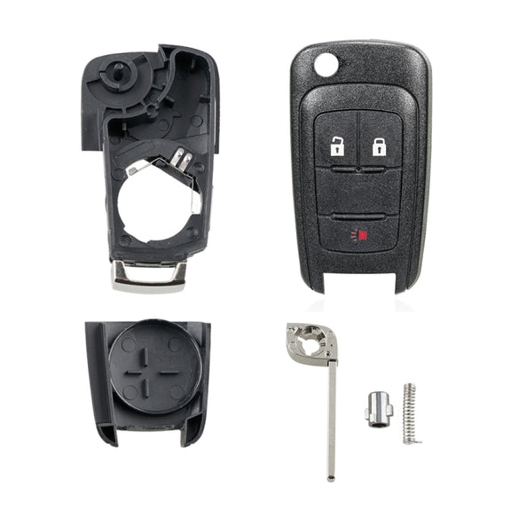 For Opel Car Keys Replacement Car Key Case with Foldable Key Blade(3 Buttons)