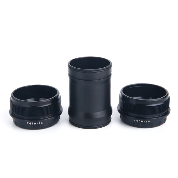 T47A24 Bottom Bracket Fits 68mm/73mm Width of Bicycle Frame(Black)