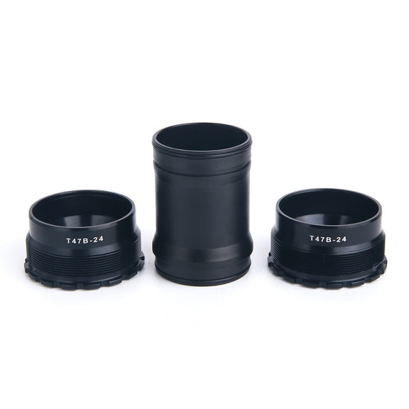 T47B24 Bottom Bracket Fits 86.5mm Width of Bicycle Frame(Black)