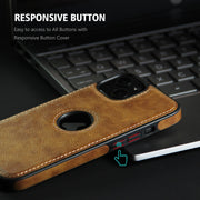 For iPhone 13 Pro Max Leather Texture Stitching Phone Case(Brown)