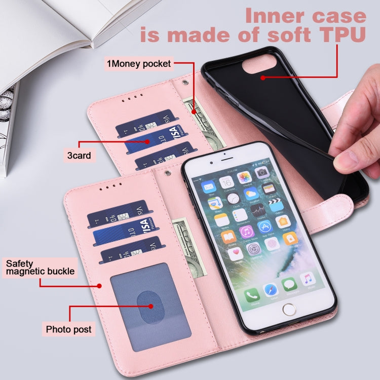 For Samsung Galaxy A34 5G Tree & Deer Pattern Pressed Printing Horizontal Flip Leather Phone Case(Pink)