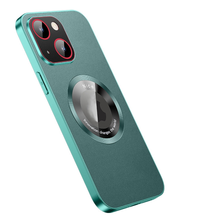 For iPhone 14 R-JUST RH05 Magnetic Leather Metal Phone Case(Green)