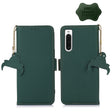 For Sony Xperia 10 V Genuine Leather Magnetic RFID Leather Phone Case(Green) - Sony Cases by PMC TechLife | Online Shopping South Africa | PMC TechLife | Buy Now Pay Later Mobicred