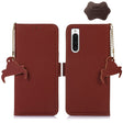 For Sony Xperia 10 V Genuine Leather Magnetic RFID Leather Phone Case(Coffee) - Sony Cases by PMC TechLife | Online Shopping South Africa | PMC TechLife | Buy Now Pay Later Mobicred
