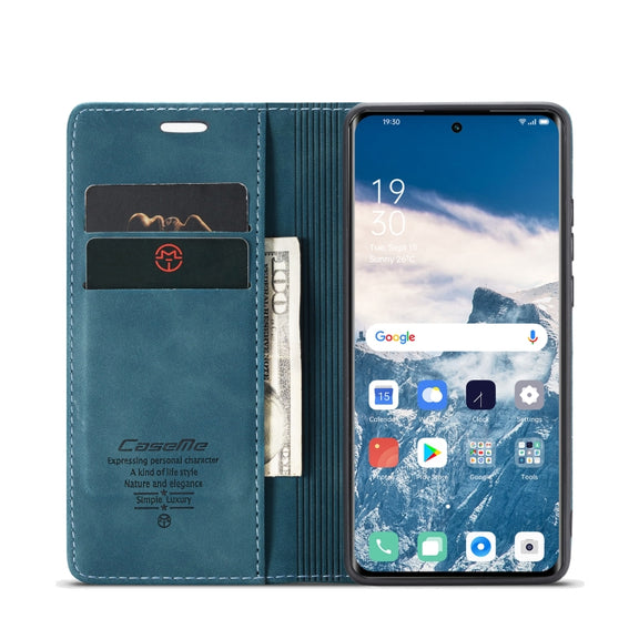 For OPPO Reno8 T 5G CaseMe 013 Multifunctional Horizontal Flip Leather Phone Case(Blue)