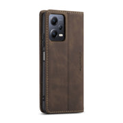 For Xiaomi Redmi Note 12 5G / Poco X5 CaseMe 013 Multifunctional Horizontal Flip Leather Phone Case(Coffee)