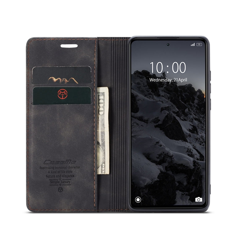 For Xiaomi Redmi Note 12 5G / Poco X5 CaseMe 013 Multifunctional Horizontal Flip Leather Phone Case(Black)