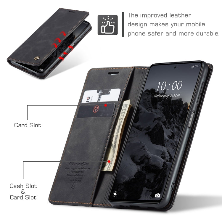 For Xiaomi Redmi Note 12 5G / Poco X5 CaseMe 013 Multifunctional Horizontal Flip Leather Phone Case(Black)