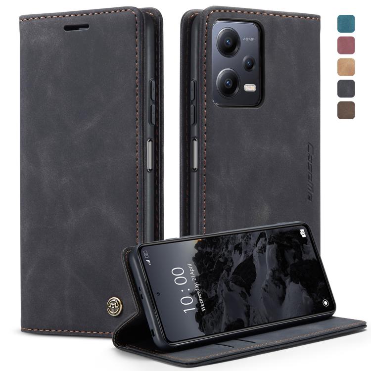 For Xiaomi Redmi Note 12 5G / Poco X5 CaseMe 013 Multifunctional Horizontal Flip Leather Phone Case(Black)
