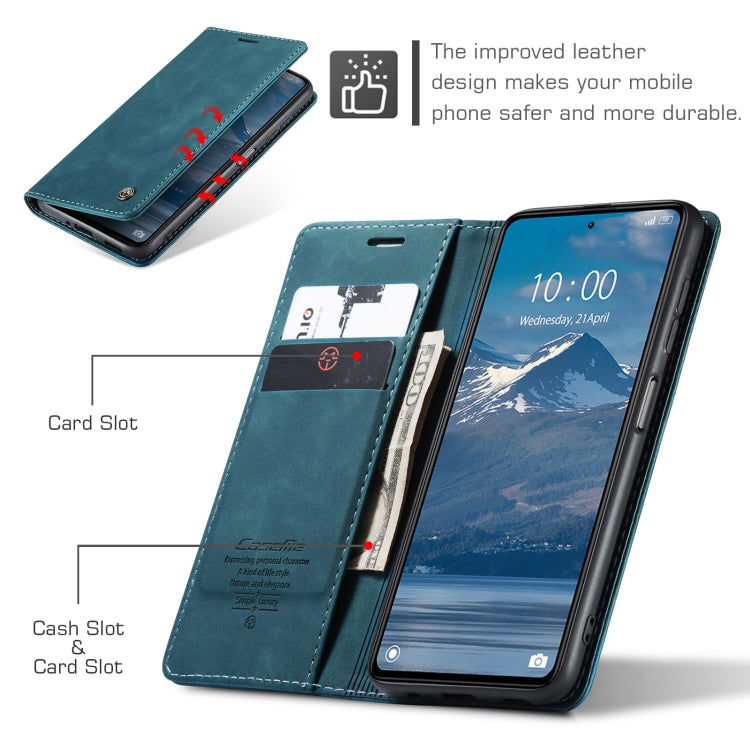 For Xiaomi Redmi Note 12 Pro+ 5G CaseMe 013 Multifunctional Horizontal Flip Leather Phone Case(Blue)
